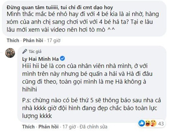 Lý hải bị nghi bí mật có con thứ 5 bà xã thừa nhận bé gọi hà bằng mẹ