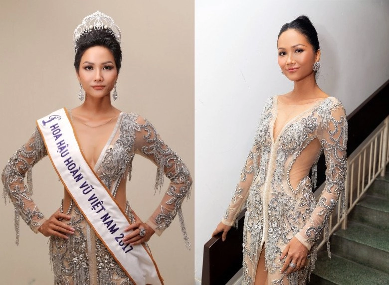 Mặc lại váy đăng quang 4 năm trước hoa hậu việt nam đầu tiên đạt vương miện quốc tế làm nhiều người đồng cảm