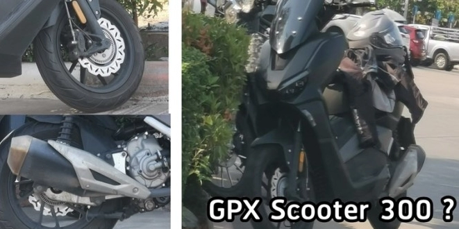 Mẫu xe tay ga gpx 300 bất ngờ xuất hiện trên đường phố