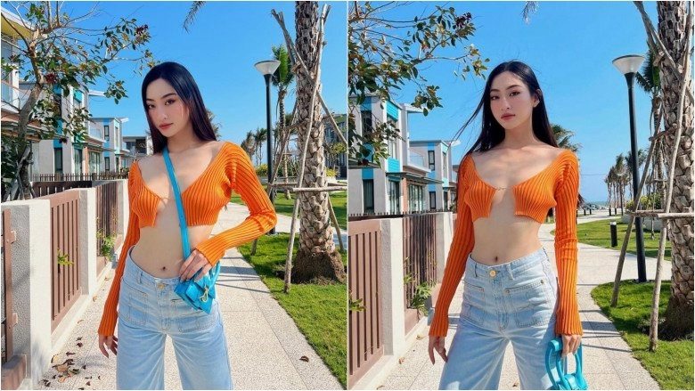 Mẹ không cho mặc hở hoa hậu lương thùy linh vẫn có cách diện sexy khoe dáng ngọc