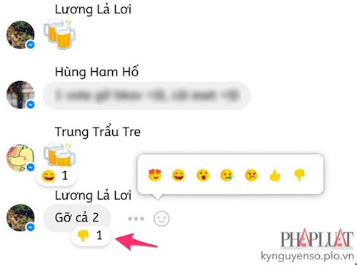 Mẹo bổ sung thêm nút dislike cho facebook messenger