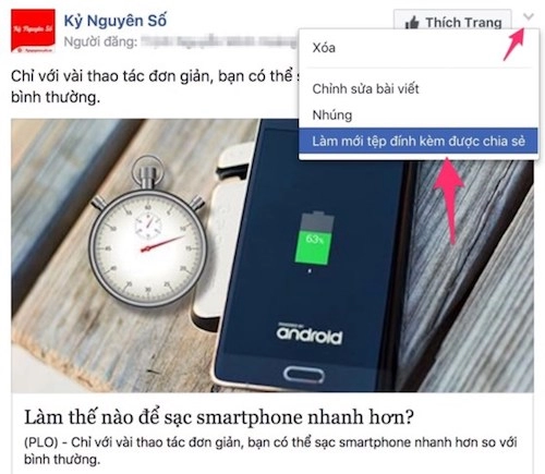 Mẹo thay đổi hình ảnh trên facebook không bị mất like