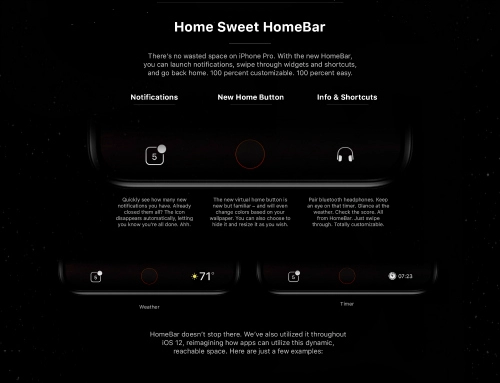 Ngắm concept iphone 8 ui với thanh home bar thông minh