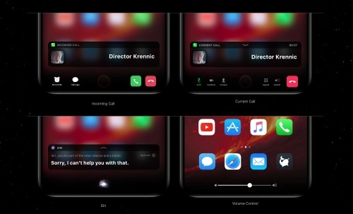 Ngắm concept iphone 8 ui với thanh home bar thông minh