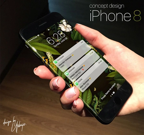 Ngắm iphone 8 concept màn hình tràn cạnh siêu đẹp