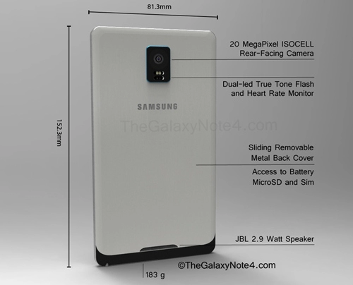 Ngắm samsung galaxy note 4 concept cực nam tính