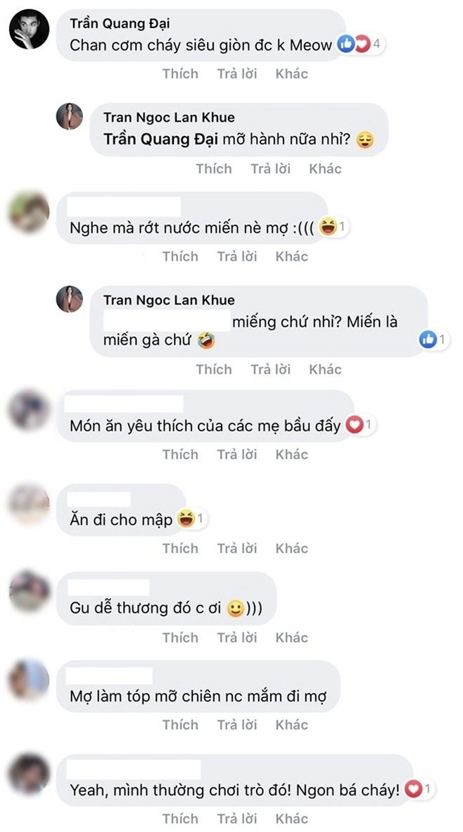 Nhà giàu nhưng lan khuê lại cực khoái ăn món nhà nghèo tóp mỡ chan cơm