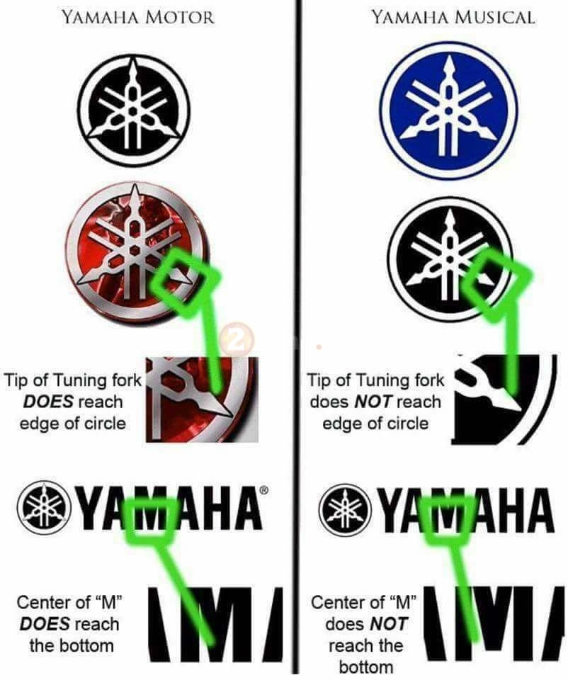 Nhận diện logo yamaha motorcycle và yamaha musical