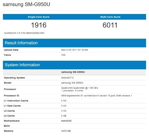 Nóng lộ video samsung galaxy s8 và điểm hiệu năng trên geekbench