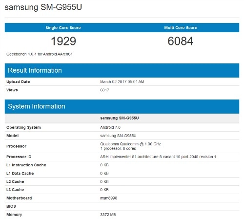 Nóng lộ video samsung galaxy s8 và điểm hiệu năng trên geekbench