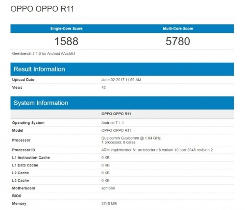 Oppo r11 đạt điểm hiệu năng cao camera kép 20mp mặt sau