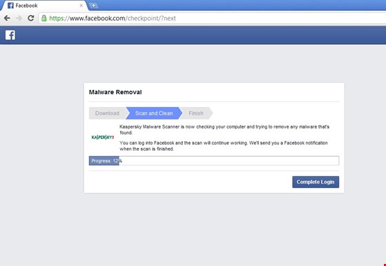Quét mã độc cho tài khoản facebook