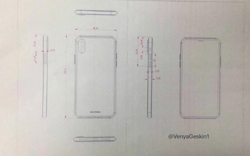 Rò rỉ bản thiết kế sơ khai của iphone 7s plus và iphone 8