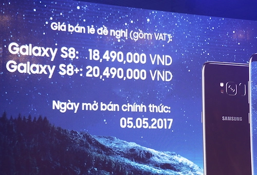 Samsung công bố giá bán galaxy s8 và s8 tại việt nam