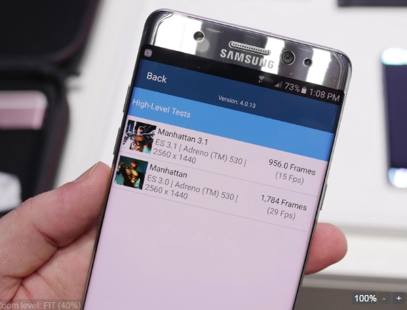 Samsung galaxy note 7 đọ hiệu năng với các siêu phẩm khác
