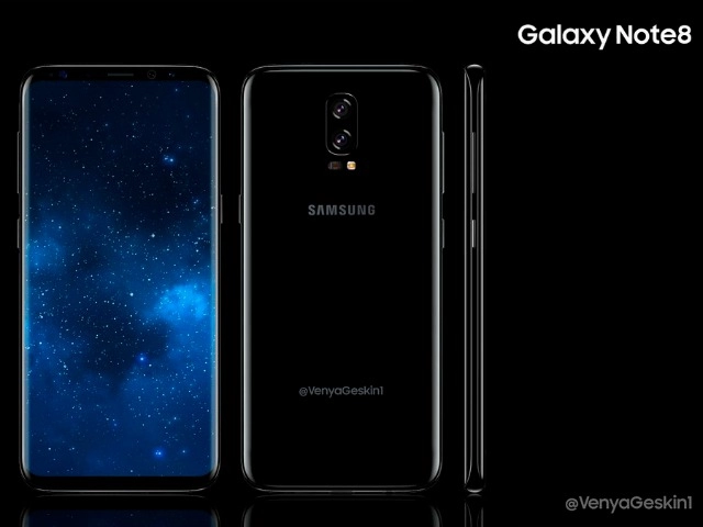 Samsung galaxy note 8 lộ camera kép ở mặt sau