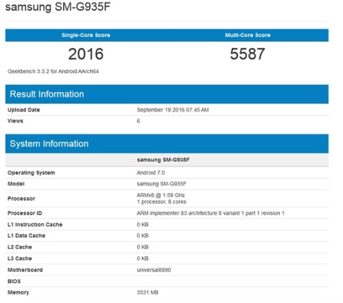Samsung galaxy s7 edge đã được chạy thử nghiệm android 70