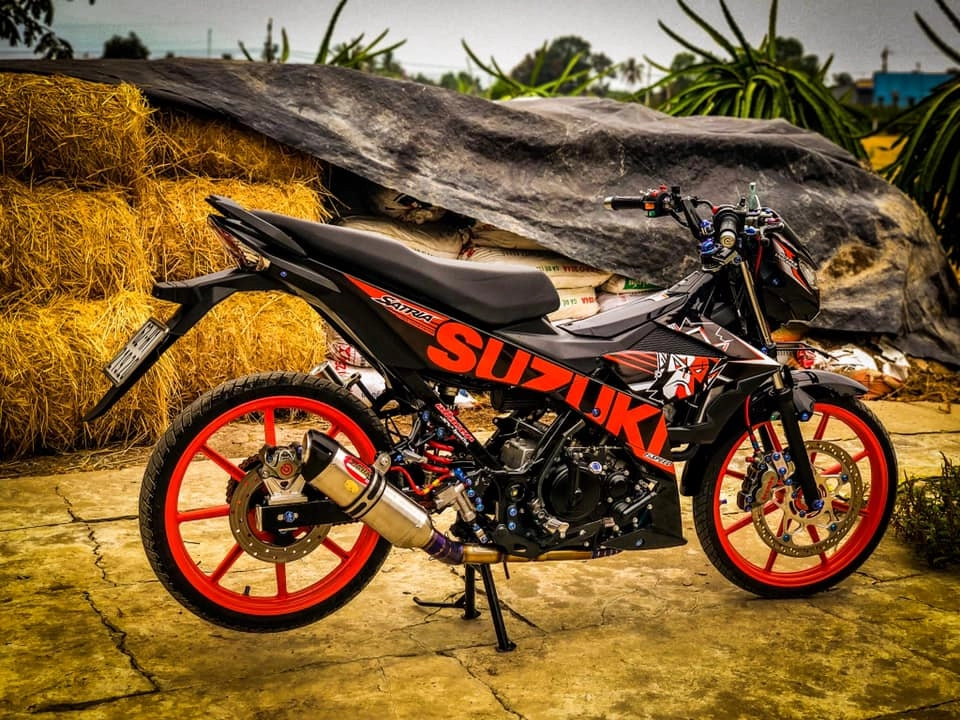 Satria 150 độ hết bài với style chú khỉ kingdrag