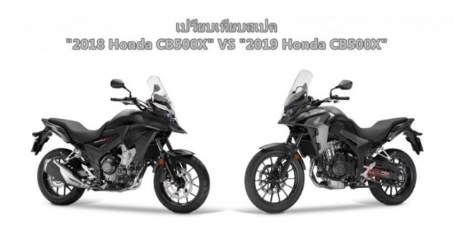 So sánh thông số giữa honda cb500x 2018 vs honda cb500x 2019