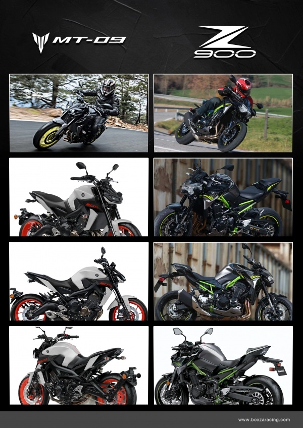 So sánh yamaha mt-09 vs kawasaki z900 2020