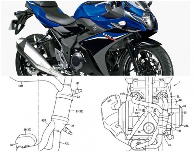 Suzuki tiết lộ bằng sáng chế về động cơ gsx-r250 mới