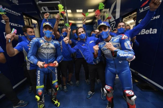 Suzuki trở lại vị trí hàng đầu motogp 2020 với chiến thắng nhân đôi ở aragon