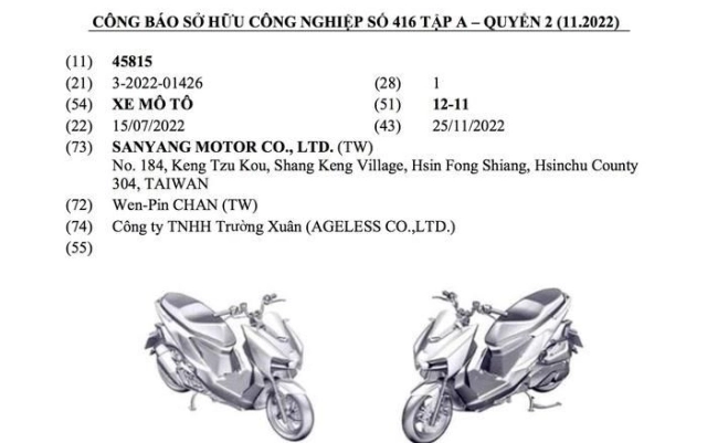 Sym đăng ký bản quyền xe máy cạnh tranh honda adv160