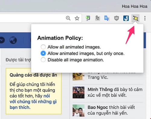 Tăng tốc google chrome bằng cách chặn ảnh động gif