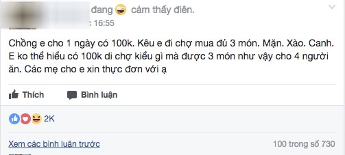 Than thở chồng đưa 100 nghìnngày đòi cơm 3 món 4 người cô vợ không ngờ được chỉ cho trăm cách nấu