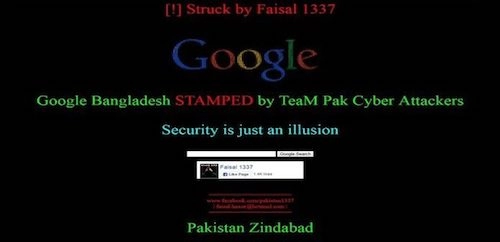 Trang web google bangladesh bị hacker tấn công