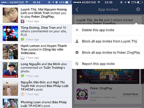 Trò mời chơi game tái xuất trên facebook