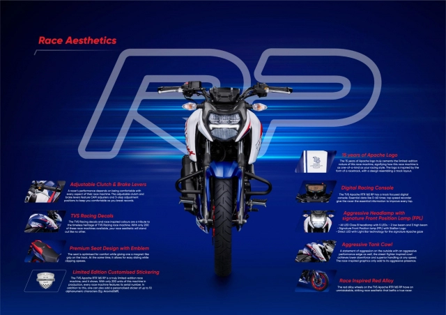 Tvs apache rtr 165 rp - sản xuất giới hạn 200 chiếc và có giá bán siêu rẻ