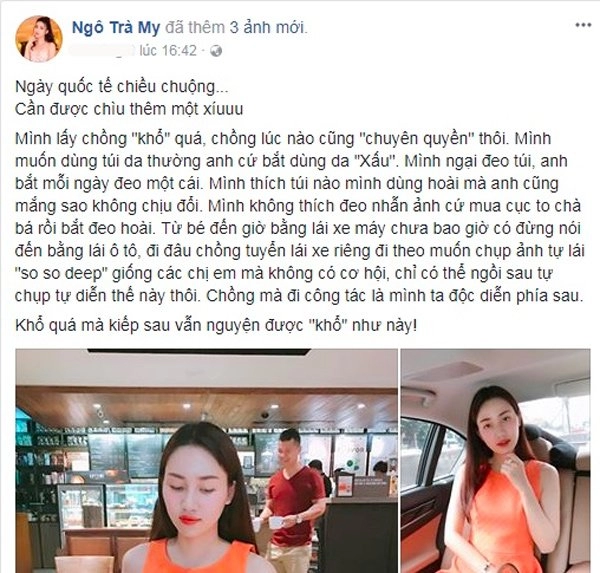 Vừa đăng quang đã vội lấy chồng á hậu bị chồng bắt mỗi ngày phải xách 1 chiếc túi hiệu