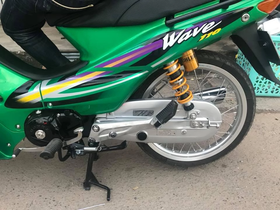 Wave 110 độ phong cách xanh con két nổi bật