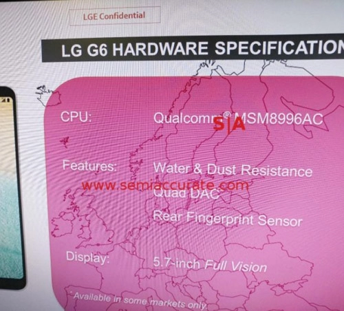 Xác nhận lg g6 dùng chip snapdragon 821