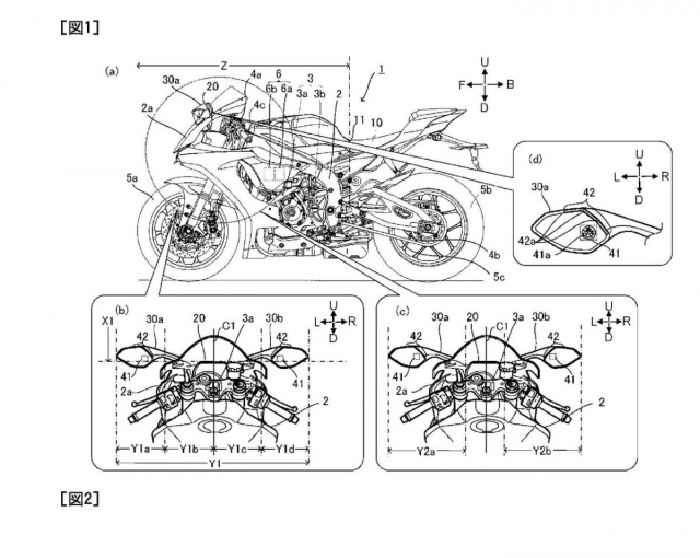 Yamaha công bố bằng sáng chế màn hình tích hợp gương chiếu hậu