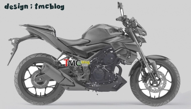 Yamaha mt-03 thế hệ mới tiết lộ hình ảnh phác thảo sắp ra mắt vào cuối năm nay