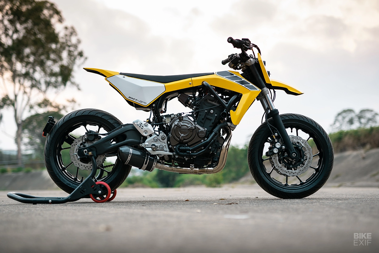 Yamaha mt-07 thay hình lột xác với phong cách supermoto từ queensland