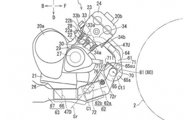 Yamaha mt-09 lộ diện bảng thiết kế động cơ turbo hoàn toàn mới