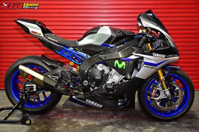 Yamaha r1m khá hấp dẫn với lối xây dựng đẳng cấp từ bd speed racing