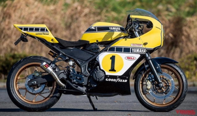Yamaha r3 bản tùy chỉnh cafe racer lấy cảm hứng từ huyền thoại yzr500 kenny roberts