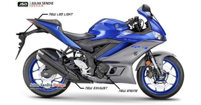 Yamaha r3 lộ diện hình ảnh thiết kế mới dự kiến nâng cấp động cơ mới