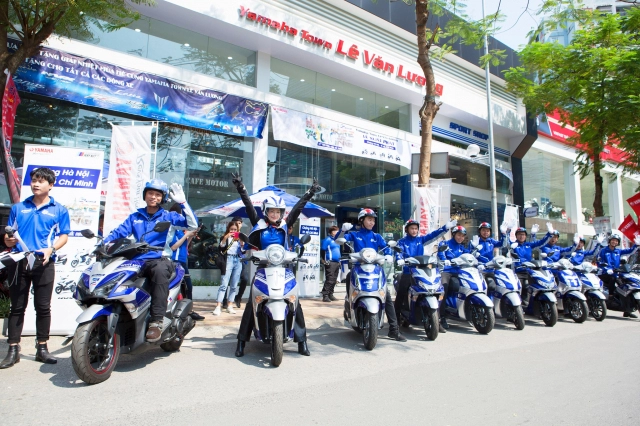 Yamaha vn tổ chức hành trình asean touring nhằm kỷ niệm 5 năm ra mắt động cơ blue core