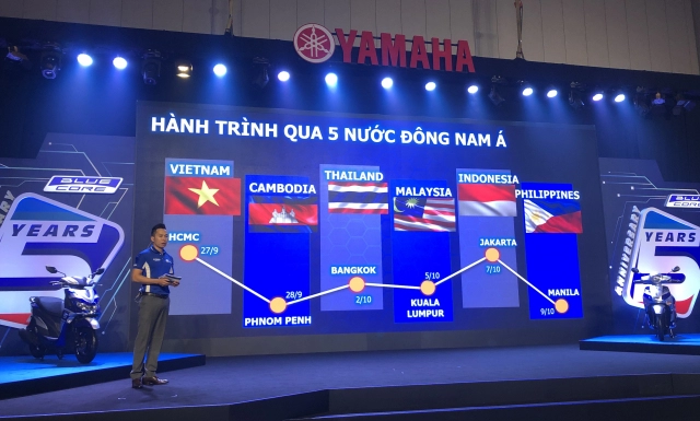 Yamaha vn tổ chức hành trình asean touring nhằm kỷ niệm 5 năm ra mắt động cơ blue core