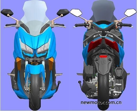 Zontes lộ diện thiết kế mẫu xe tay ga 300cc mang kiểu dáng tương tự yamaha x-max300