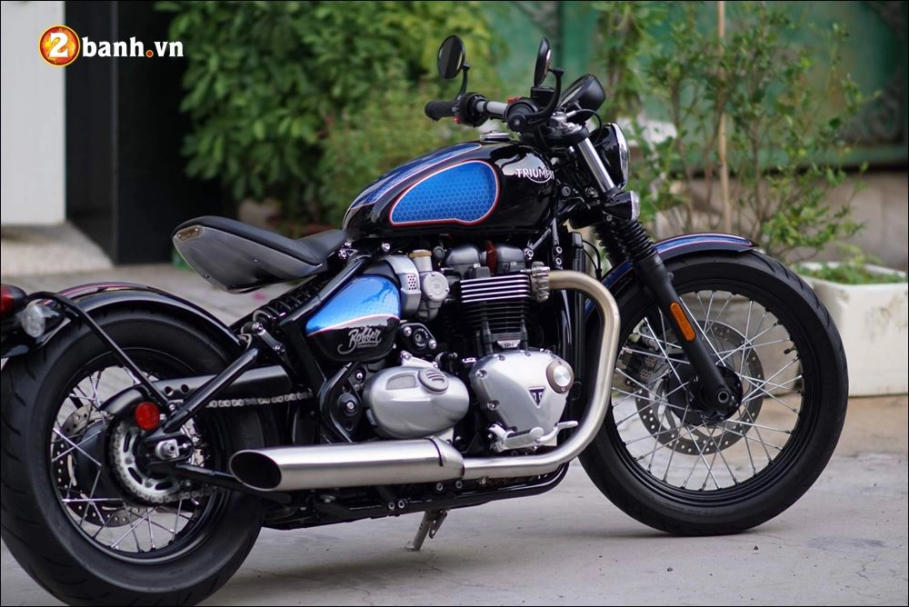 Bonneville bobber xế nổ cổ điển dị biệt qua công nghệ tem đấu