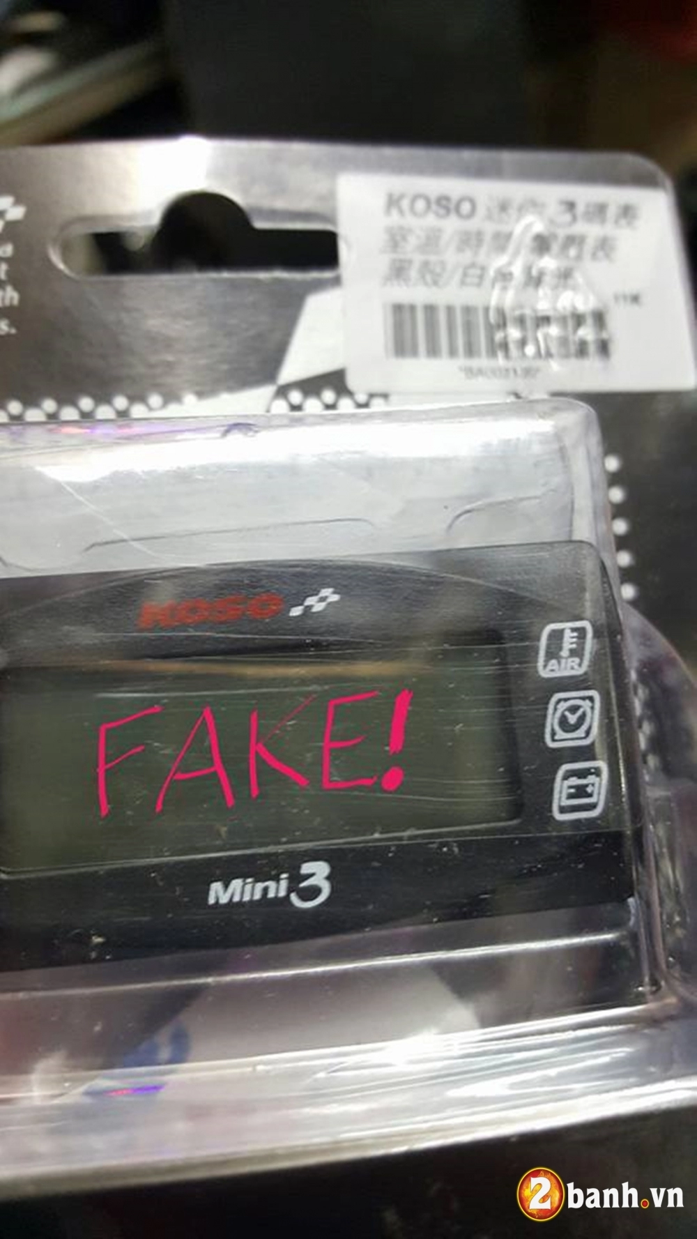 Cách phân biệt đồng hồ koso mini 3 real vs fake