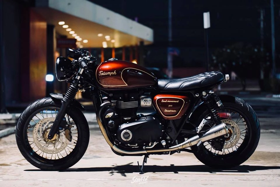 Cận cảnh lãng tử triumph street twin độ chất chơi với option hiện đại