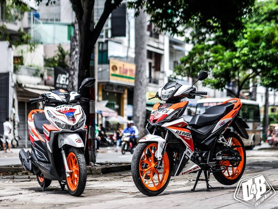 Cặp đôi repsol đẹp hoàn hảo và tinh tế của biker việt