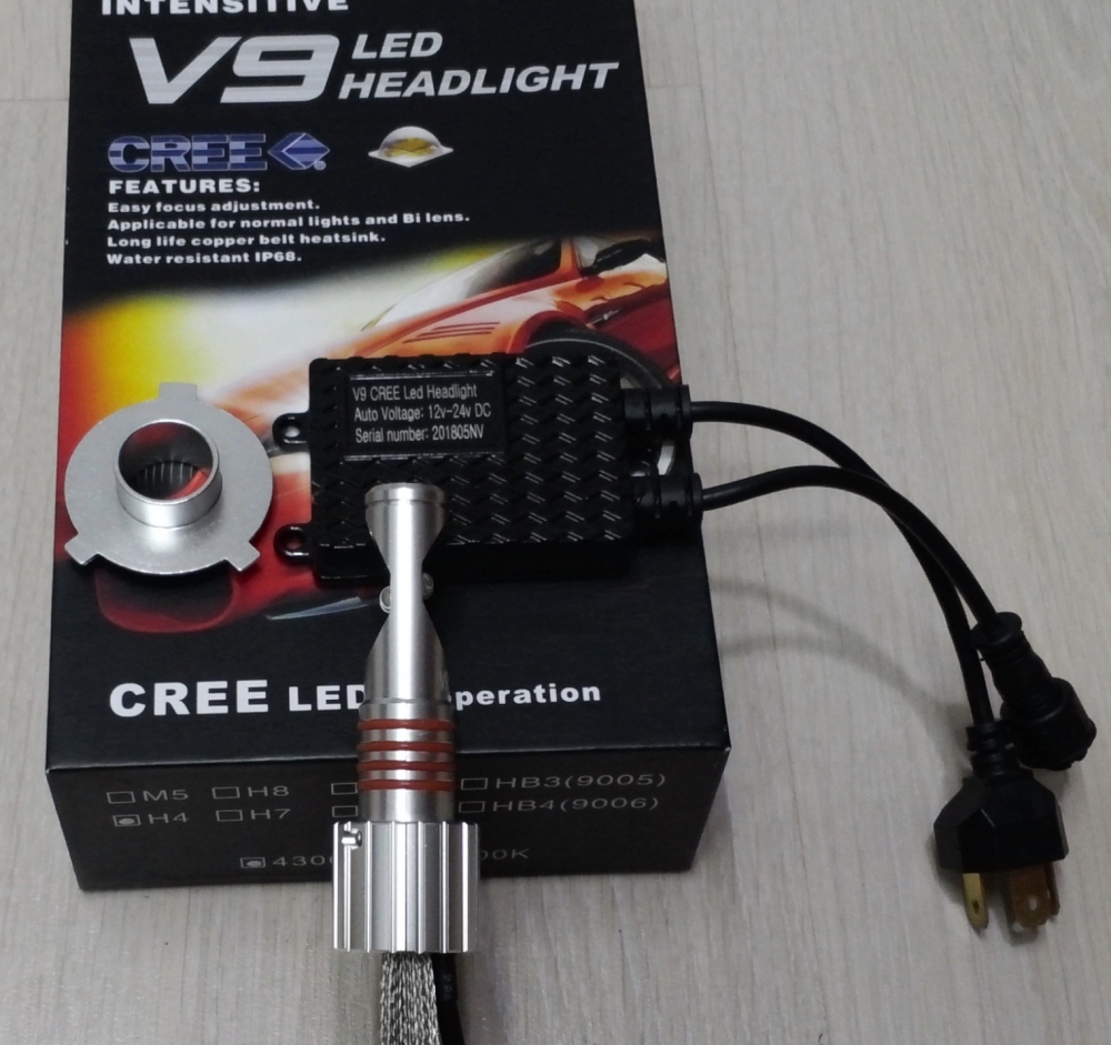 Chân h4 - dual color - 01 bóng đèn led cho xe exciter cree kenzo v9